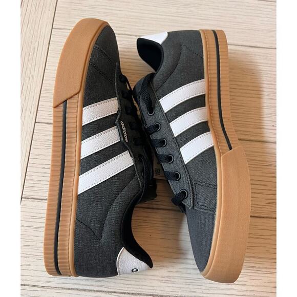 NWB men’s adidas daily‎ 3.0 lace up canvas sneakers. Slate washed gray. Sz 8 - Picture 1 of 6